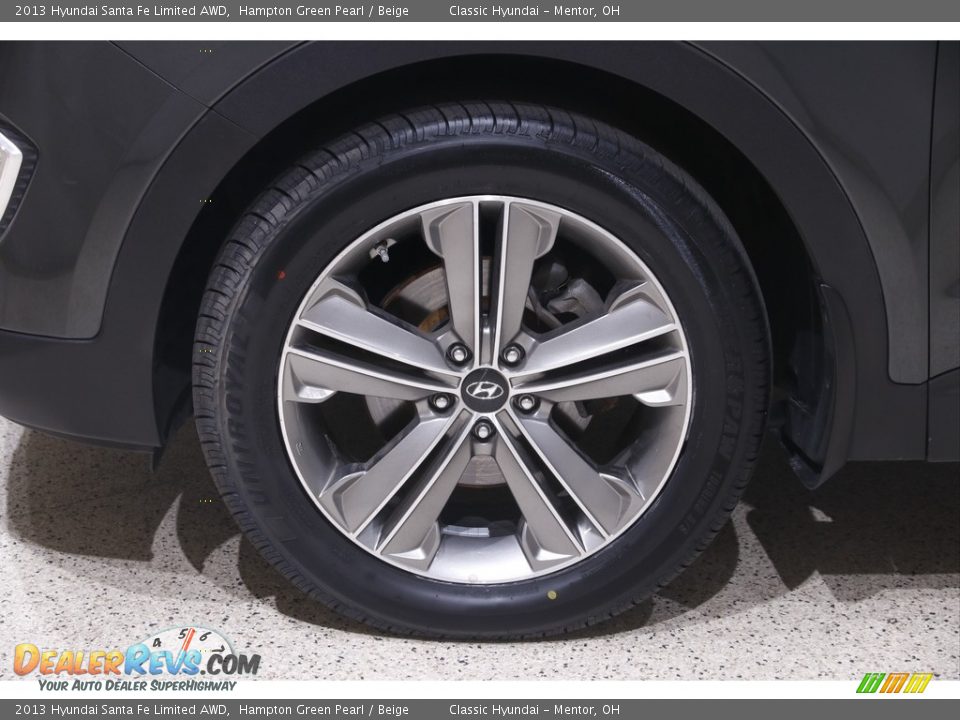 2013 Hyundai Santa Fe Limited AWD Hampton Green Pearl / Beige Photo #21