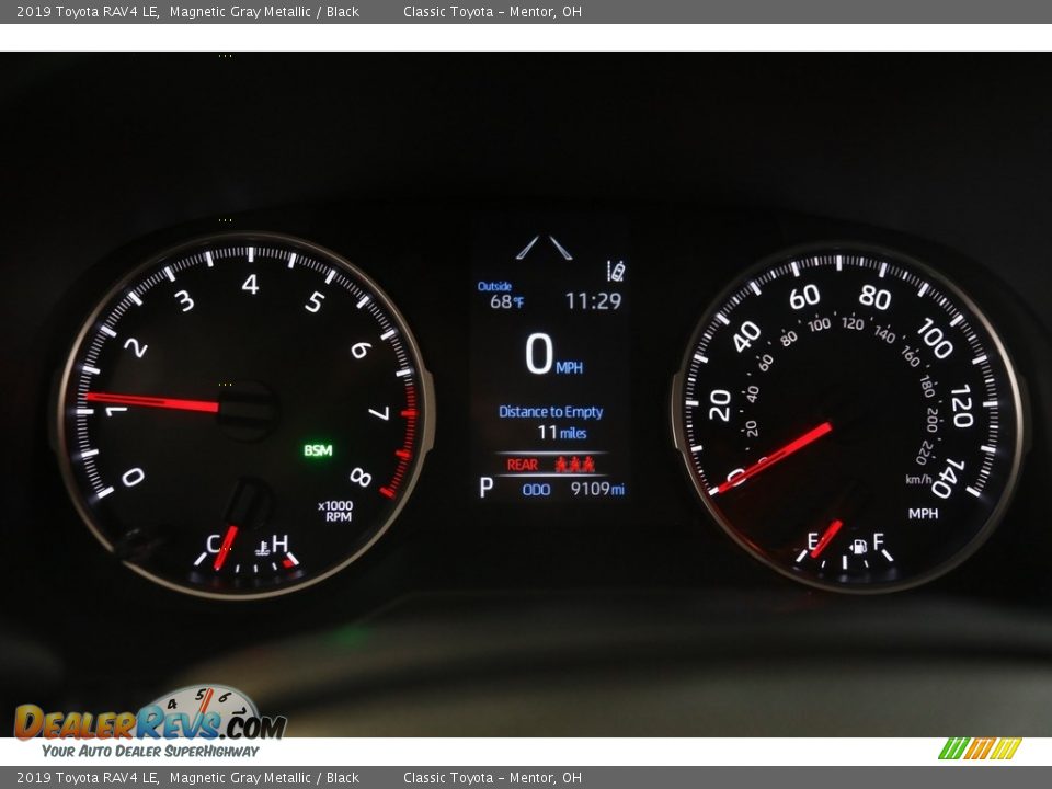 2019 Toyota RAV4 LE Magnetic Gray Metallic / Black Photo #8