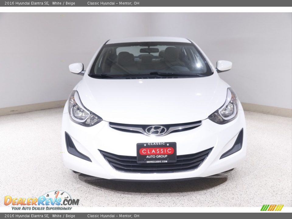 2016 Hyundai Elantra SE White / Beige Photo #2