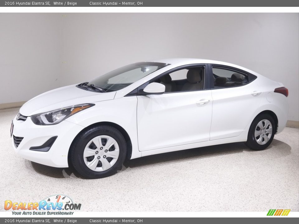 2016 Hyundai Elantra SE White / Beige Photo #3