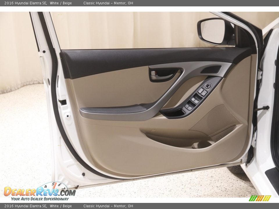 2016 Hyundai Elantra SE White / Beige Photo #4