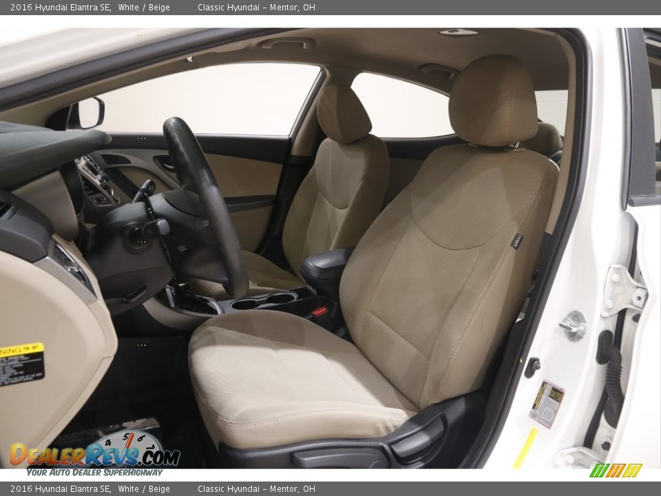 2016 Hyundai Elantra SE White / Beige Photo #5