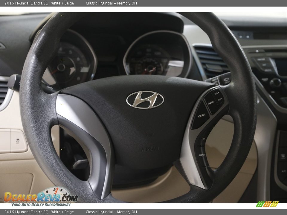 2016 Hyundai Elantra SE White / Beige Photo #7