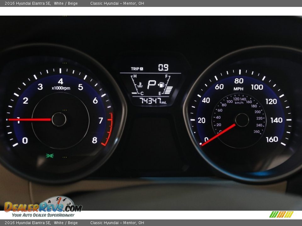 2016 Hyundai Elantra SE White / Beige Photo #8