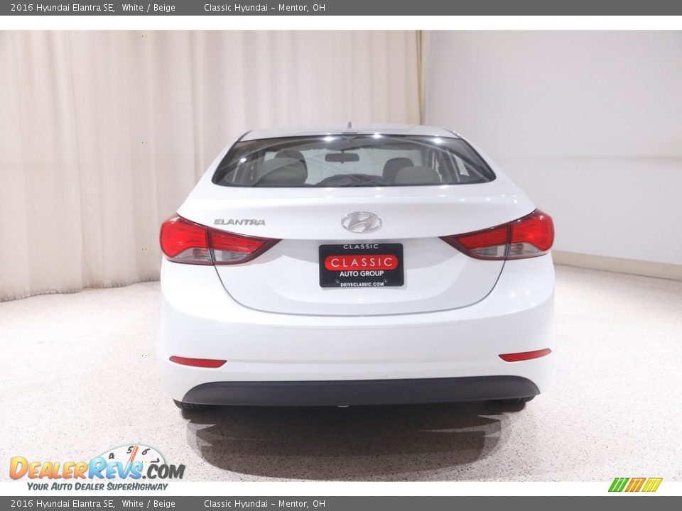 2016 Hyundai Elantra SE White / Beige Photo #15
