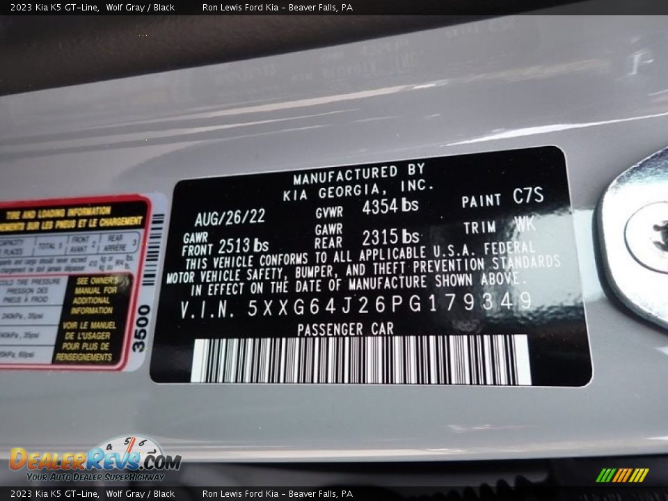 2023 Kia K5 GT-Line Wolf Gray / Black Photo #20