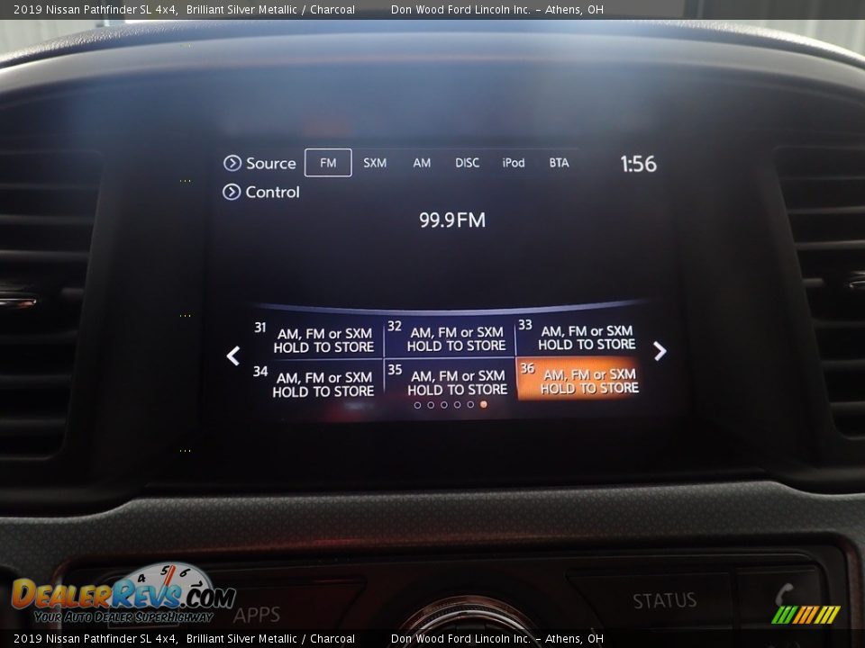 2019 Nissan Pathfinder SL 4x4 Brilliant Silver Metallic / Charcoal Photo #26