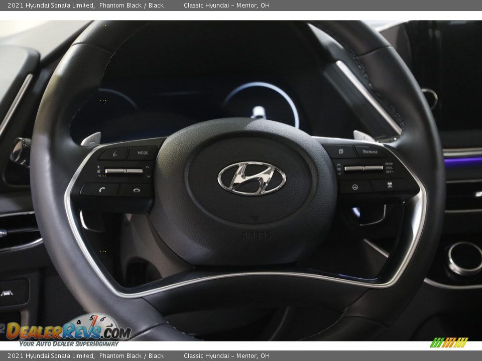 2021 Hyundai Sonata Limited Phantom Black / Black Photo #7