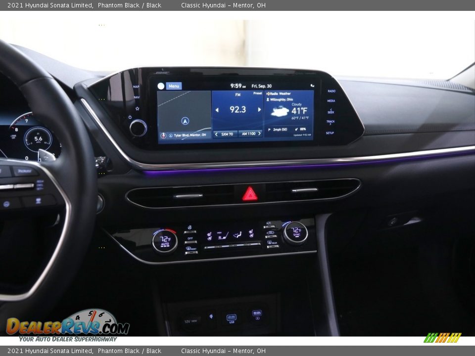 2021 Hyundai Sonata Limited Phantom Black / Black Photo #9