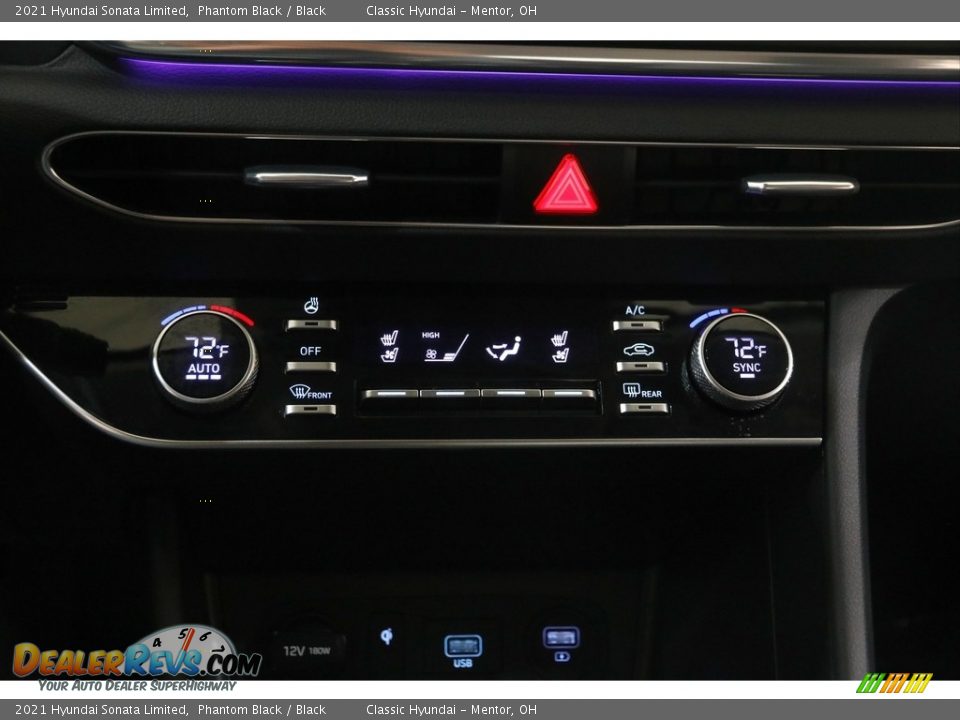 2021 Hyundai Sonata Limited Phantom Black / Black Photo #14