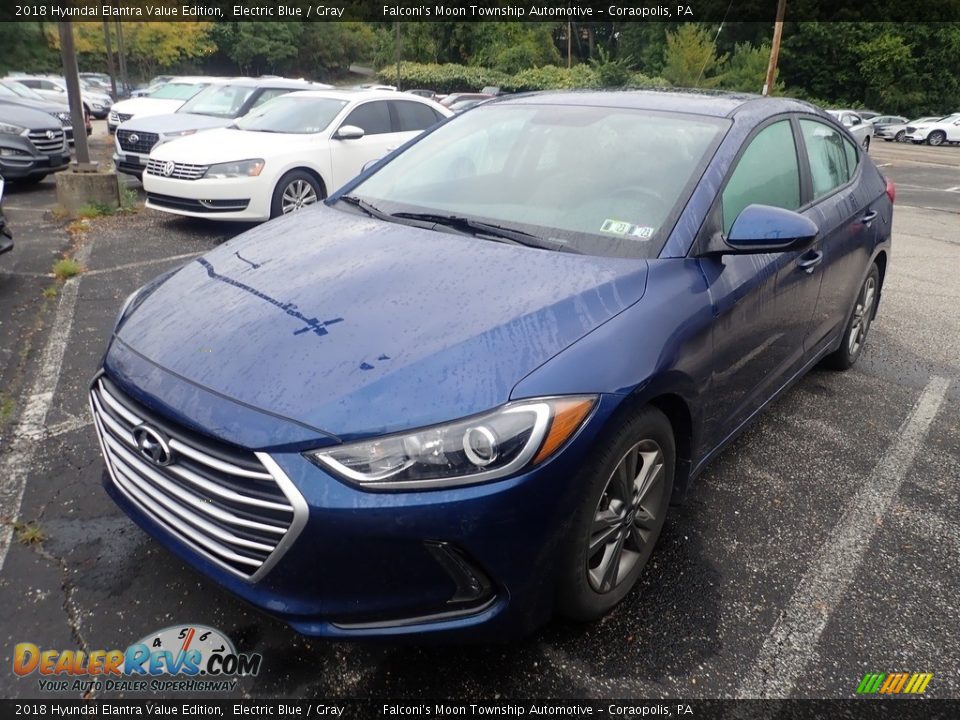 2018 Hyundai Elantra Value Edition Electric Blue / Gray Photo #1