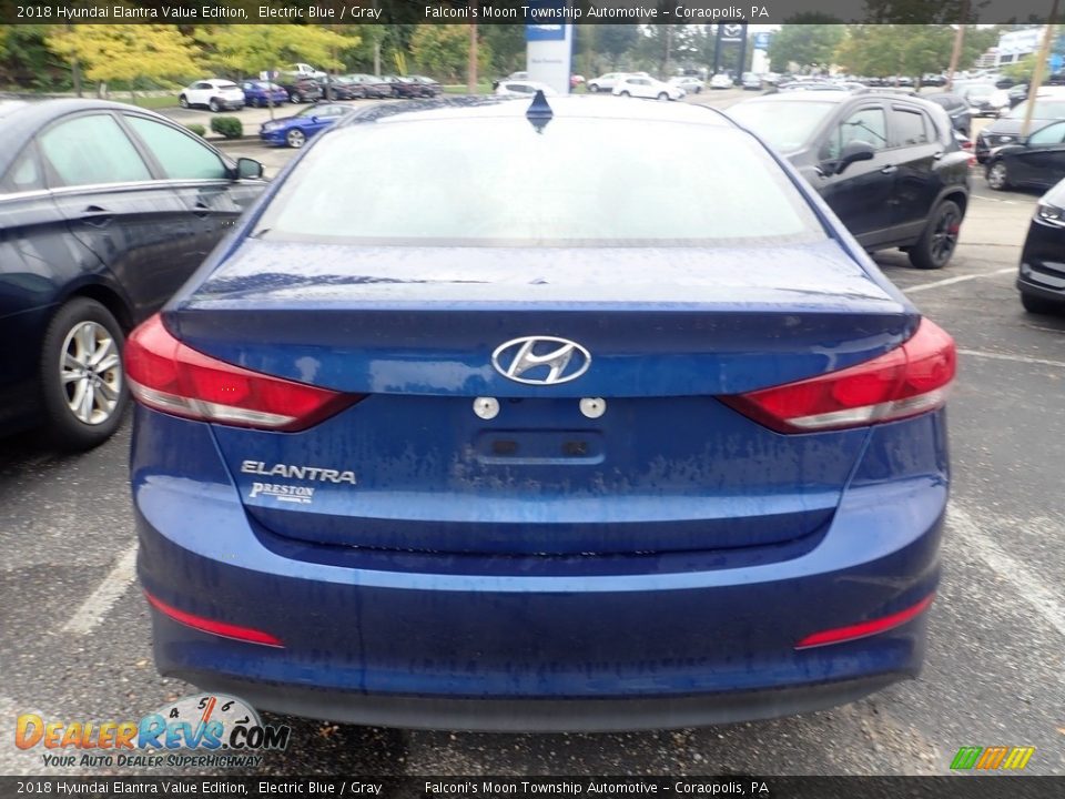 2018 Hyundai Elantra Value Edition Electric Blue / Gray Photo #3