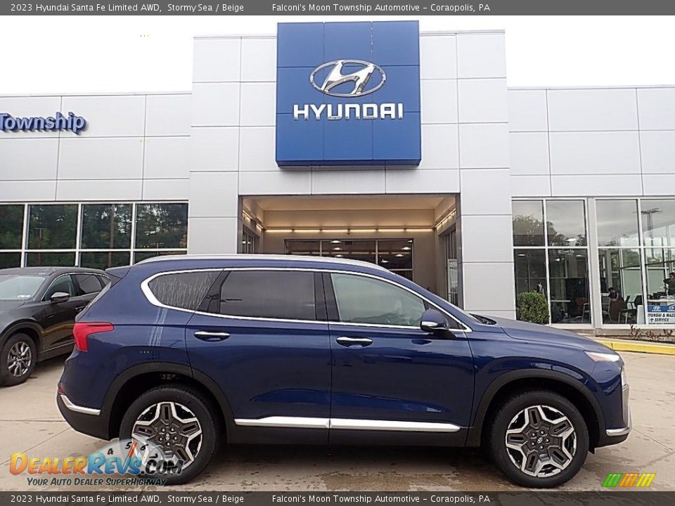 2023 Hyundai Santa Fe Limited AWD Stormy Sea / Beige Photo #1