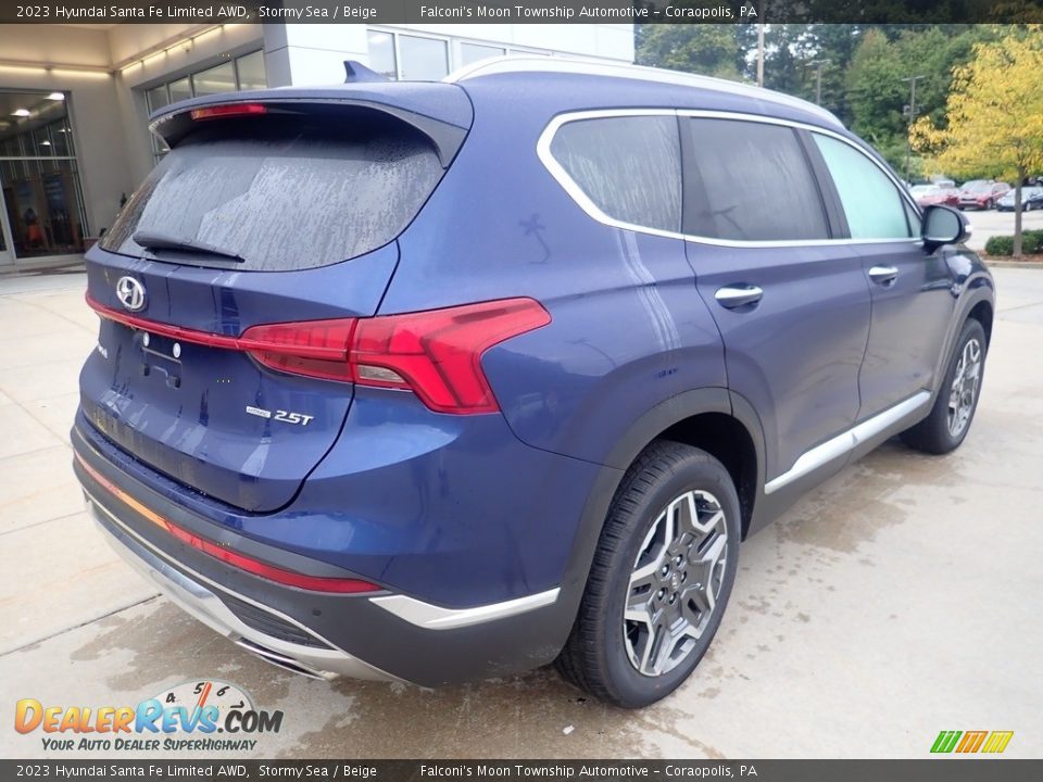 2023 Hyundai Santa Fe Limited AWD Stormy Sea / Beige Photo #2