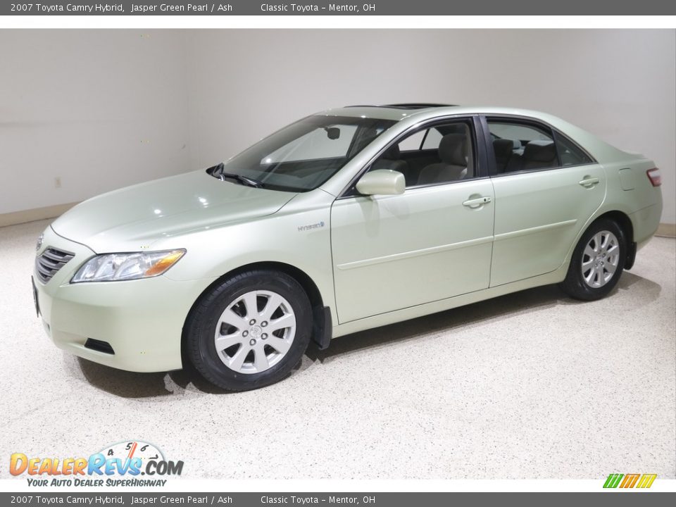 2007 Toyota Camry Hybrid Jasper Green Pearl / Ash Photo #3