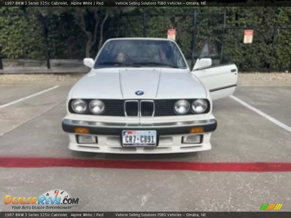 1987 BMW 3 Series 325ic Cabriolet Alpine White / Red Photo #12