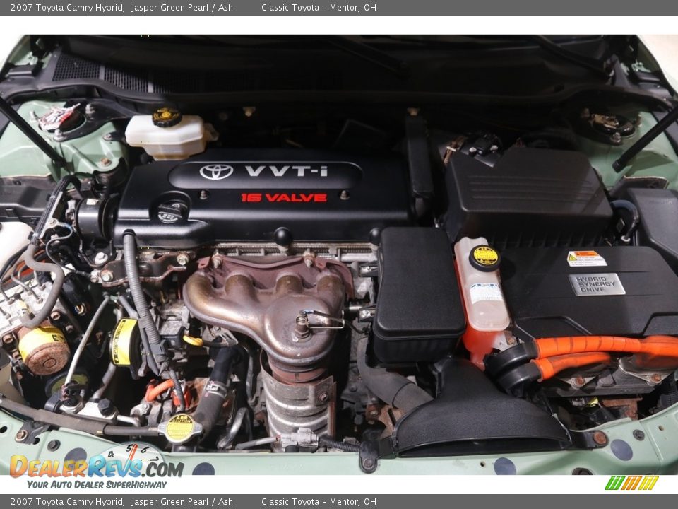 2007 Toyota Camry Hybrid Jasper Green Pearl / Ash Photo #17