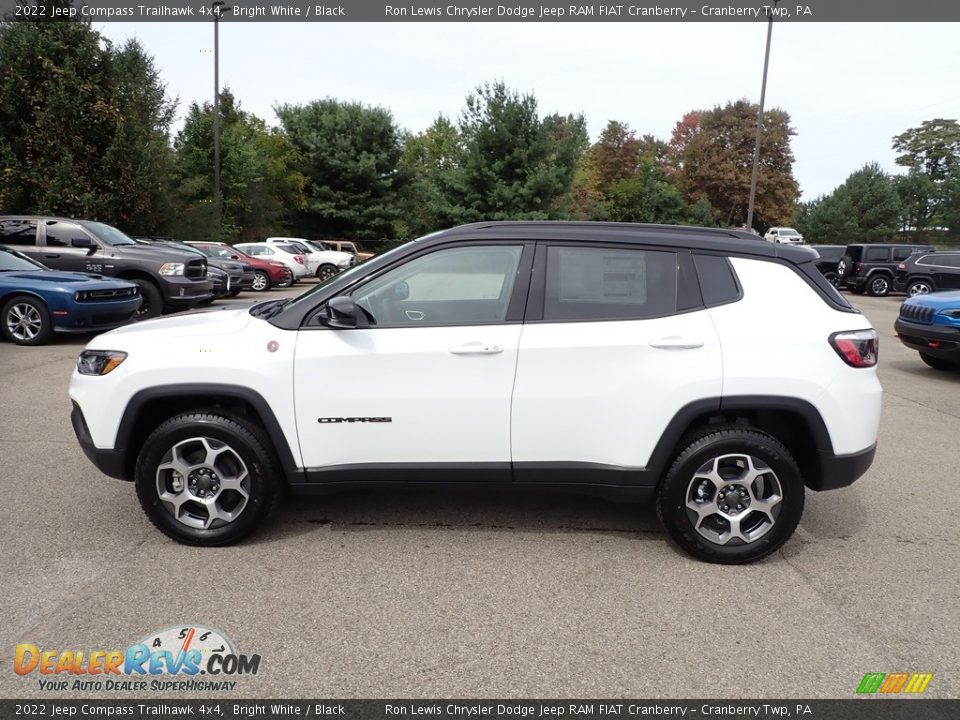 2022 Jeep Compass Trailhawk 4x4 Bright White / Black Photo #2