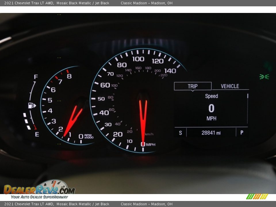 2021 Chevrolet Trax LT AWD Mosaic Black Metallic / Jet Black Photo #8