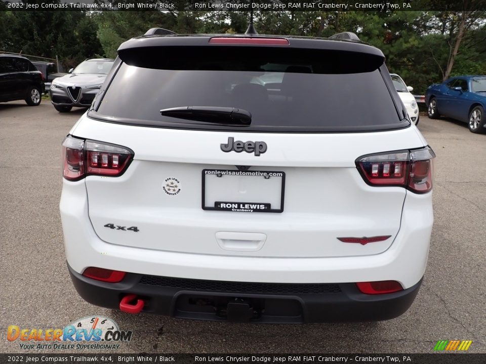 2022 Jeep Compass Trailhawk 4x4 Bright White / Black Photo #4