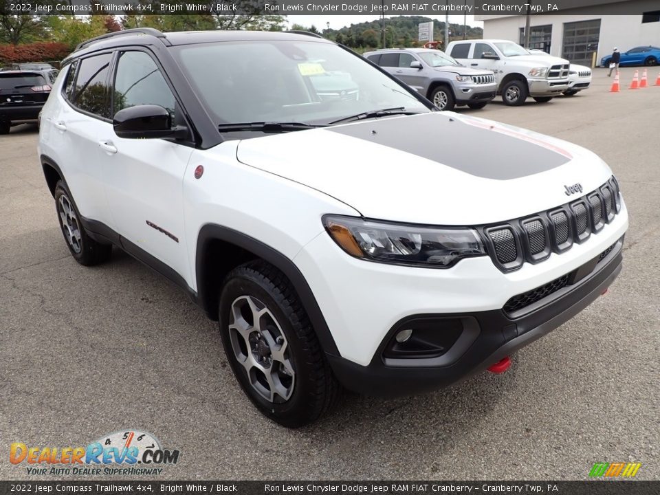 2022 Jeep Compass Trailhawk 4x4 Bright White / Black Photo #7