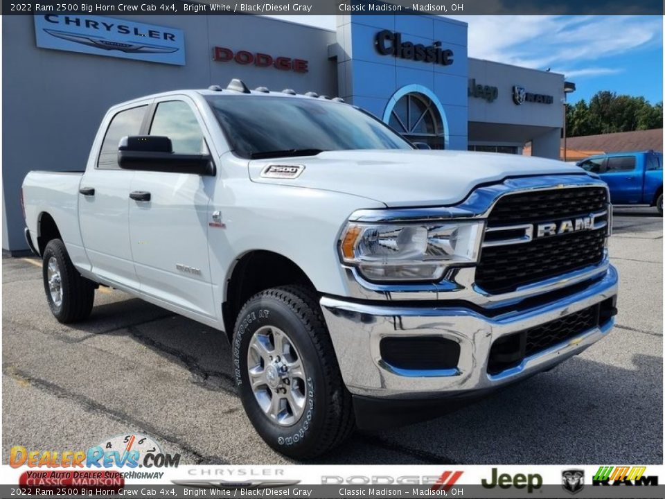 2022 Ram 2500 Big Horn Crew Cab 4x4 Bright White / Black/Diesel Gray Photo #1