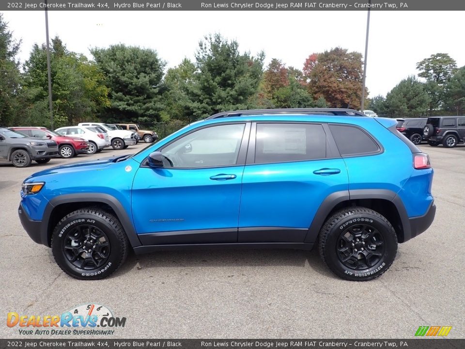 2022 Jeep Cherokee Trailhawk 4x4 Hydro Blue Pearl / Black Photo #2