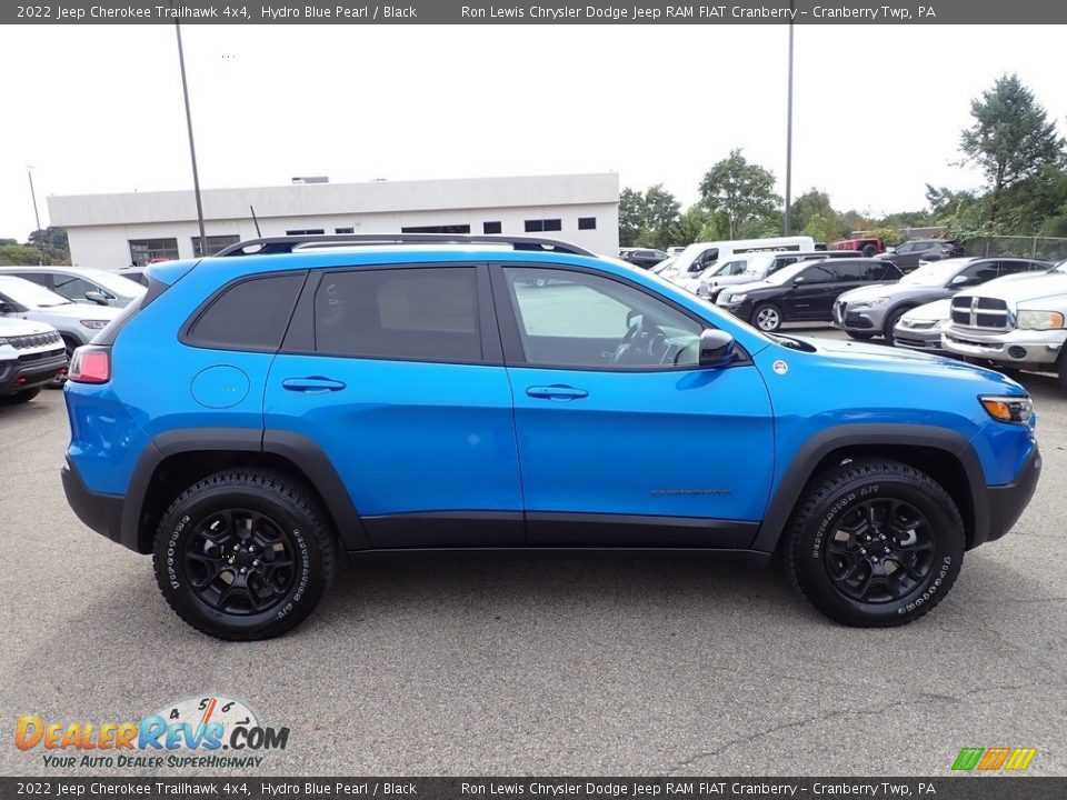 2022 Jeep Cherokee Trailhawk 4x4 Hydro Blue Pearl / Black Photo #6