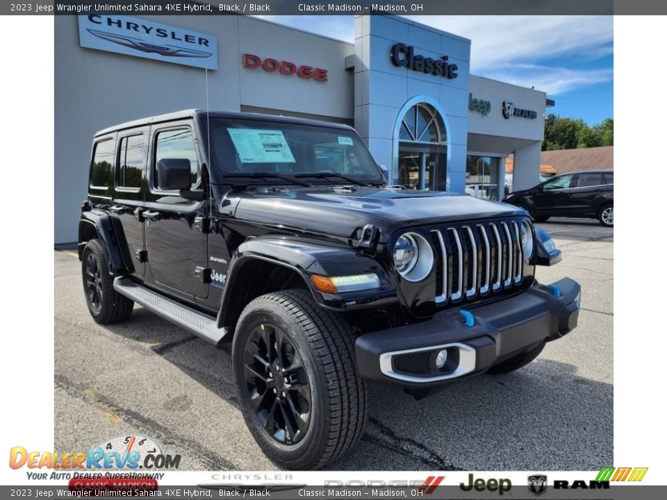 2023 Jeep Wrangler Unlimited Sahara 4XE Hybrid Black / Black Photo #1