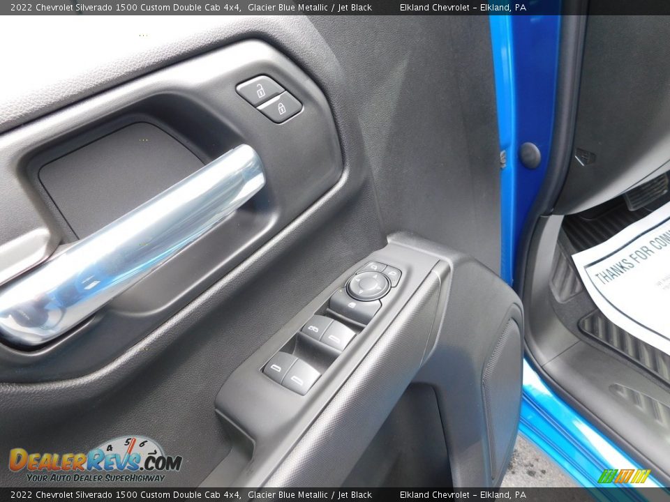 2022 Chevrolet Silverado 1500 Custom Double Cab 4x4 Glacier Blue Metallic / Jet Black Photo #15