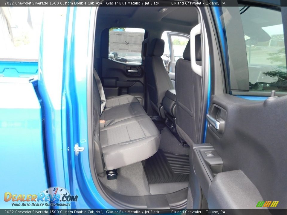 2022 Chevrolet Silverado 1500 Custom Double Cab 4x4 Glacier Blue Metallic / Jet Black Photo #19