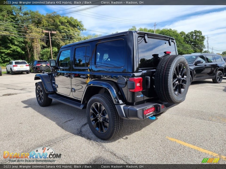 2023 Jeep Wrangler Unlimited Sahara 4XE Hybrid Black / Black Photo #9
