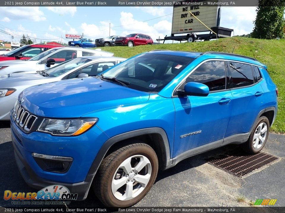 2021 Jeep Compass Latitude 4x4 Laser Blue Pearl / Black Photo #1