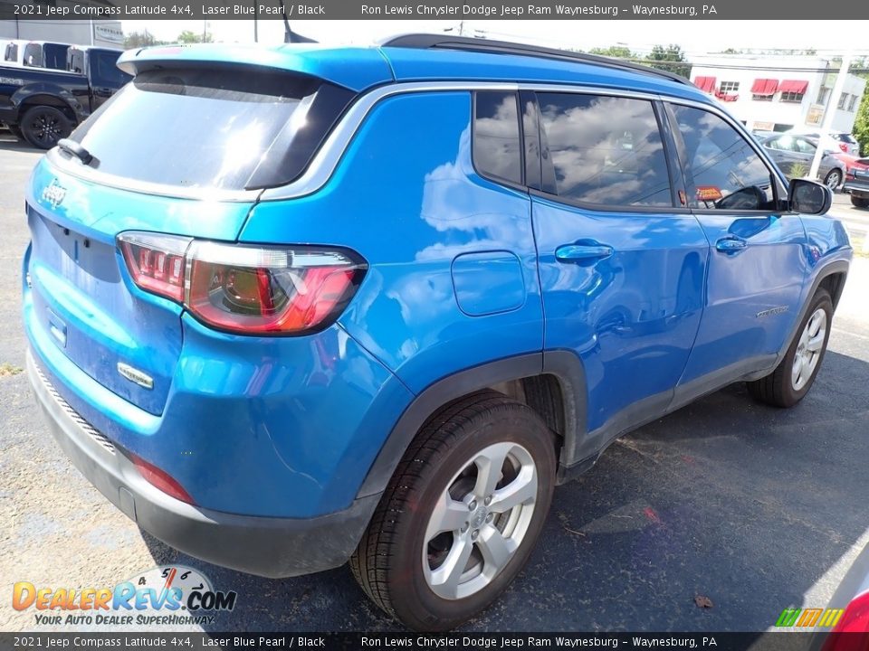 2021 Jeep Compass Latitude 4x4 Laser Blue Pearl / Black Photo #3