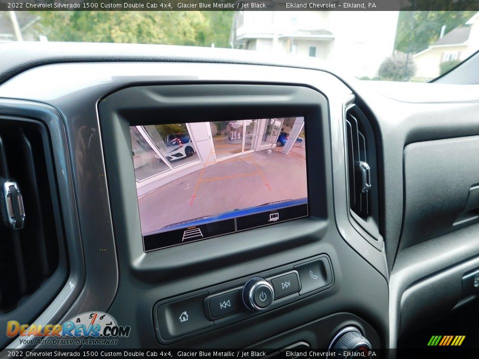 2022 Chevrolet Silverado 1500 Custom Double Cab 4x4 Glacier Blue Metallic / Jet Black Photo #28