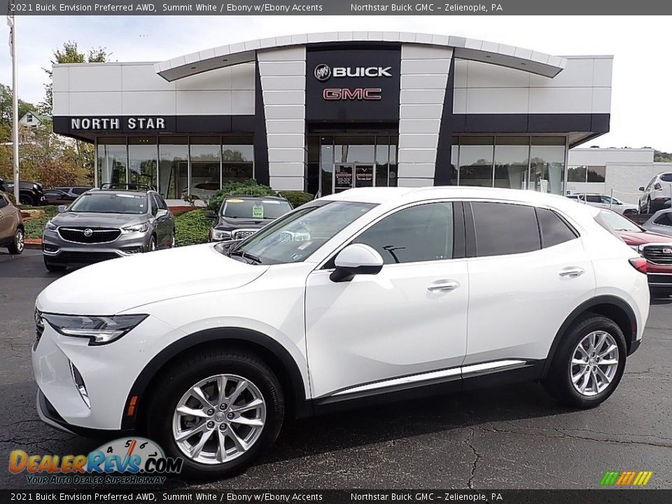 2021 Buick Envision Preferred AWD Summit White / Ebony w/Ebony Accents Photo #1