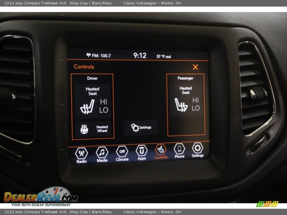 2019 Jeep Compass Trailhawk 4x4 Sting-Gray / Black/Ruby Photo #12