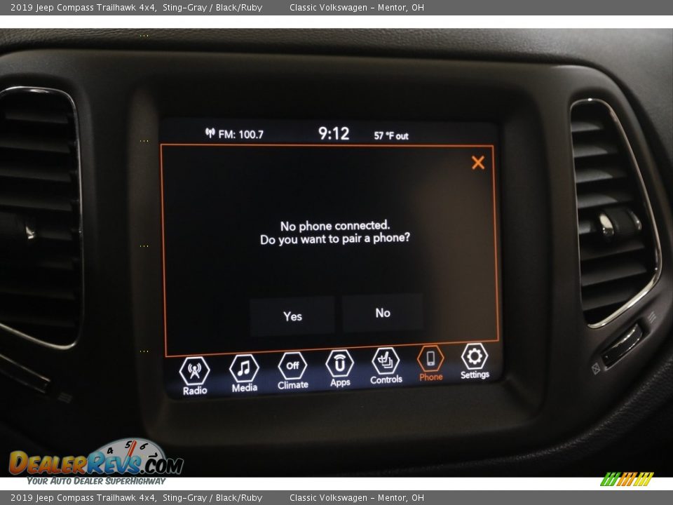 2019 Jeep Compass Trailhawk 4x4 Sting-Gray / Black/Ruby Photo #13