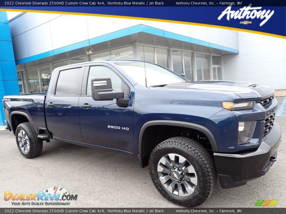 2022 Chevrolet Silverado 2500HD Custom Crew Cab 4x4 Northsky Blue Metallic / Jet Black Photo #1