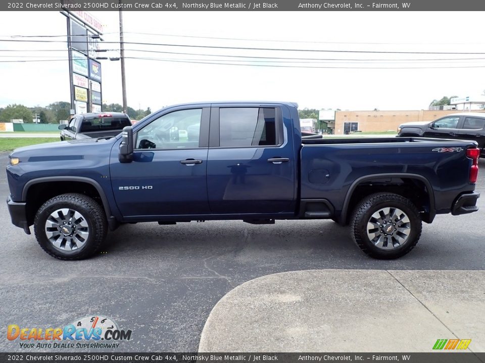 2022 Chevrolet Silverado 2500HD Custom Crew Cab 4x4 Northsky Blue Metallic / Jet Black Photo #6