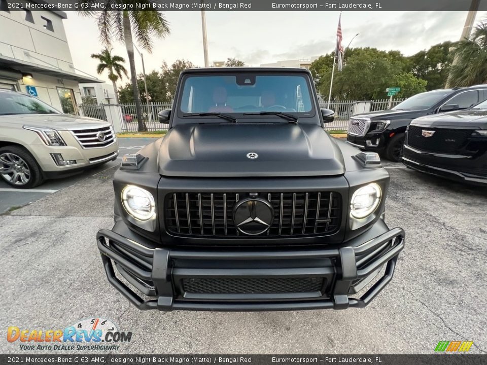 2021 Mercedes-Benz G 63 AMG designo Night Black Magno (Matte) / Bengal Red Photo #1