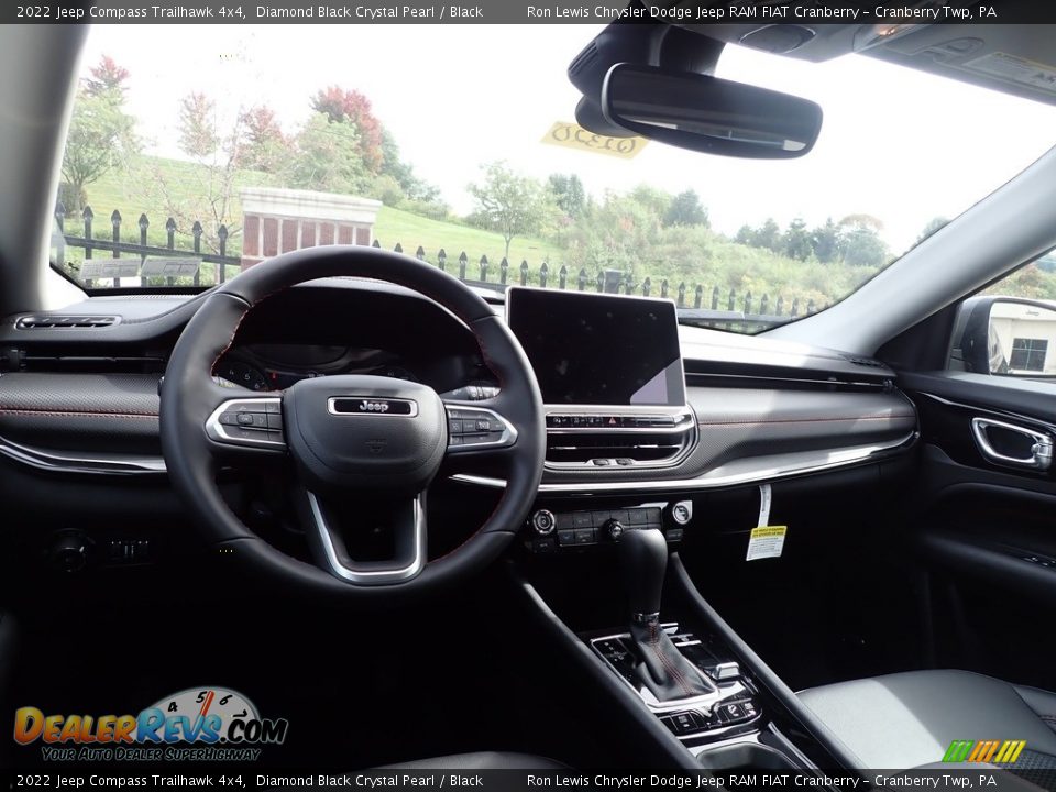 2022 Jeep Compass Trailhawk 4x4 Diamond Black Crystal Pearl / Black Photo #13