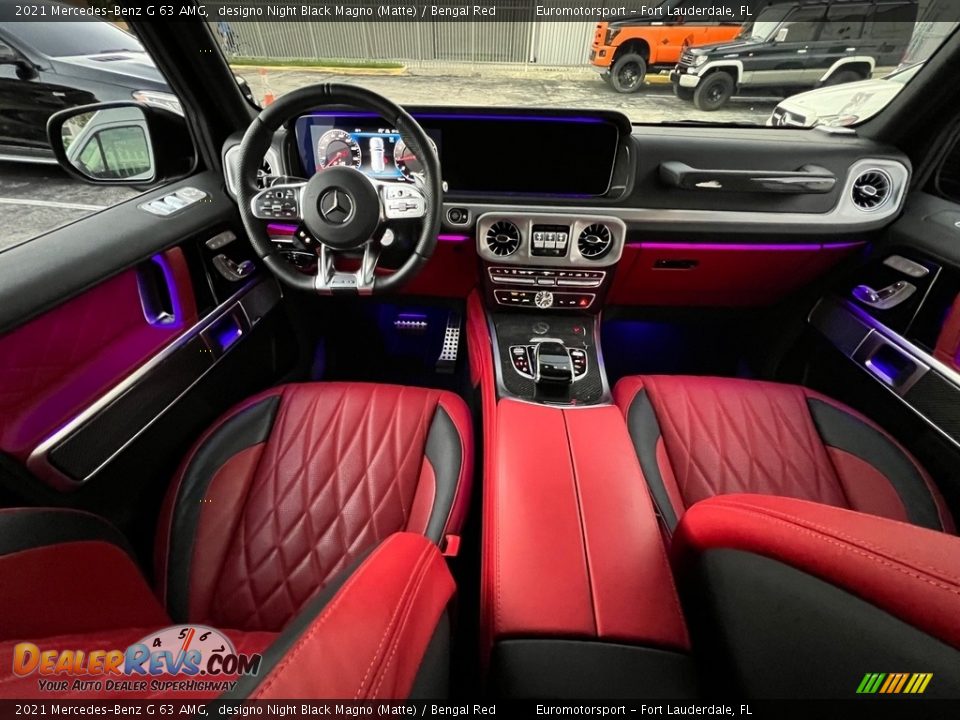 2021 Mercedes-Benz G 63 AMG designo Night Black Magno (Matte) / Bengal Red Photo #2