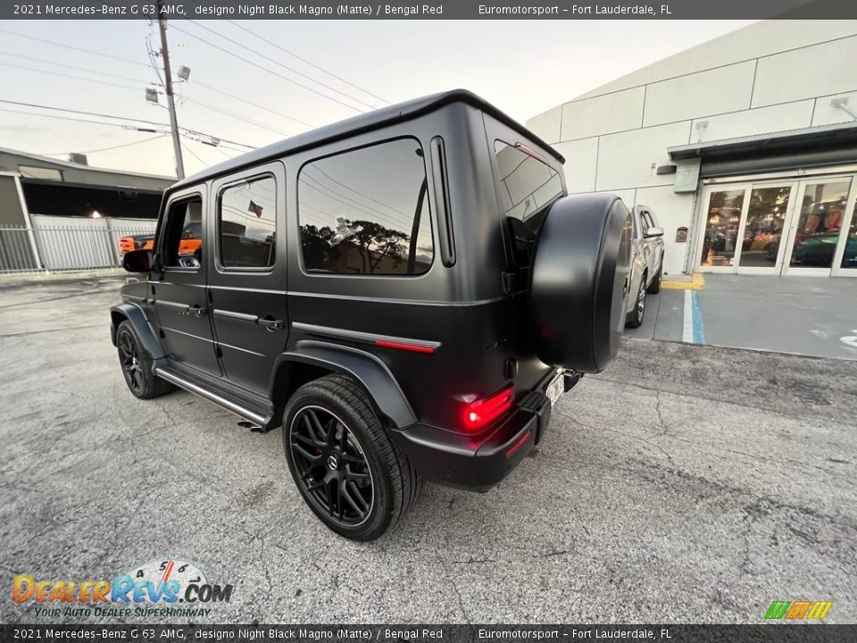 2021 Mercedes-Benz G 63 AMG designo Night Black Magno (Matte) / Bengal Red Photo #8