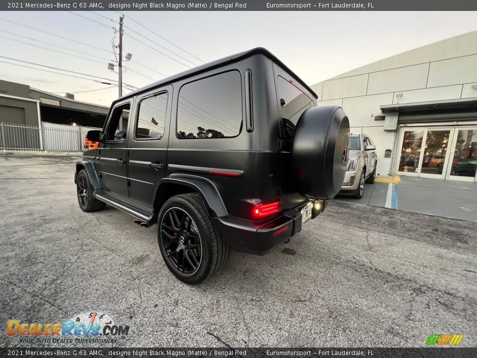 2021 Mercedes-Benz G 63 AMG designo Night Black Magno (Matte) / Bengal Red Photo #9