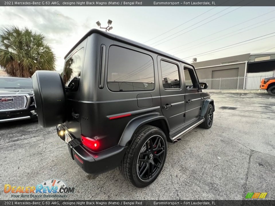 2021 Mercedes-Benz G 63 AMG designo Night Black Magno (Matte) / Bengal Red Photo #11