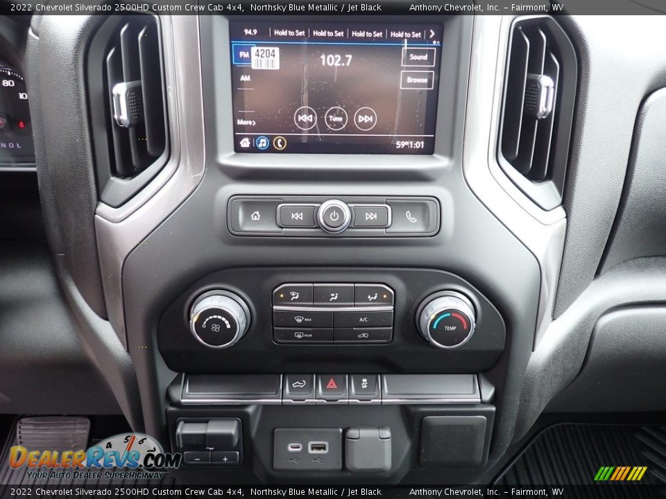 2022 Chevrolet Silverado 2500HD Custom Crew Cab 4x4 Northsky Blue Metallic / Jet Black Photo #20