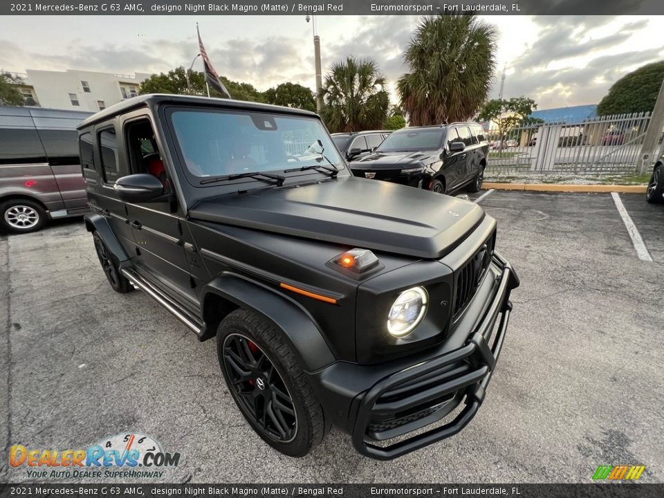 2021 Mercedes-Benz G 63 AMG designo Night Black Magno (Matte) / Bengal Red Photo #15