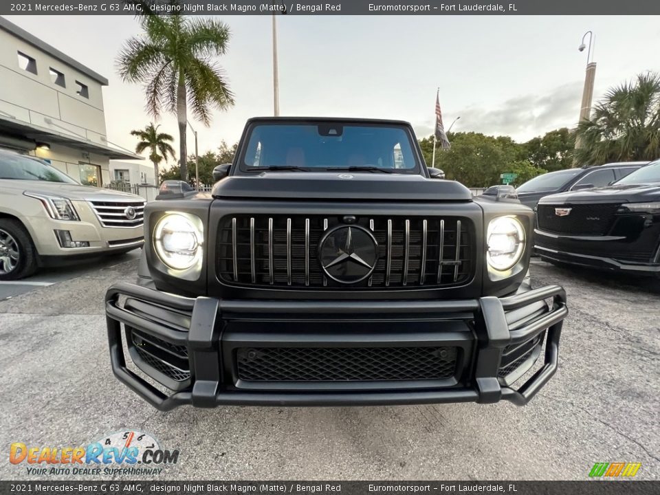 2021 Mercedes-Benz G 63 AMG designo Night Black Magno (Matte) / Bengal Red Photo #17