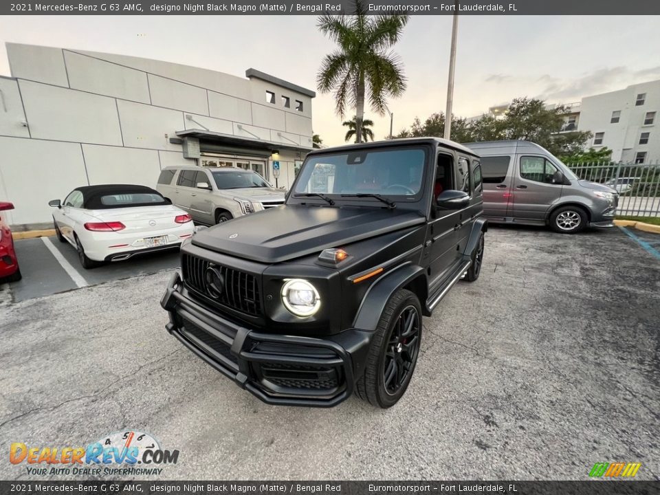 2021 Mercedes-Benz G 63 AMG designo Night Black Magno (Matte) / Bengal Red Photo #18